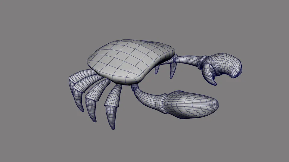 Crab character model for Extinction Crabellion