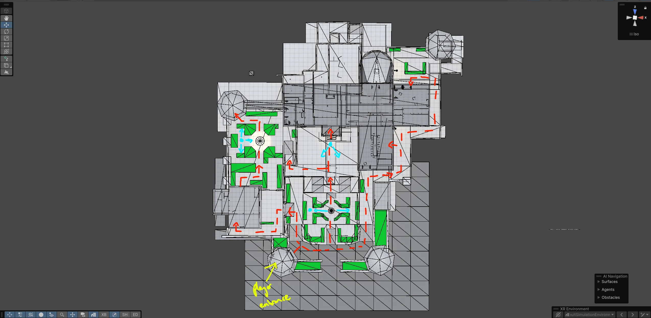 Ravencroft Manor route pathing